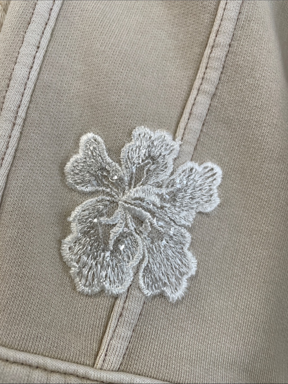 Free People Cream Embroidered Hooded Crop Jacket - Picture 7 of 14